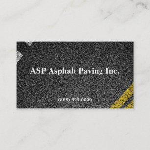 Asphalt, der Visitenkarte pflastert