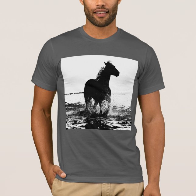 Asphalt Farbe Elegante Moderner Pop Reiten T-Shirt (Vorderseite)