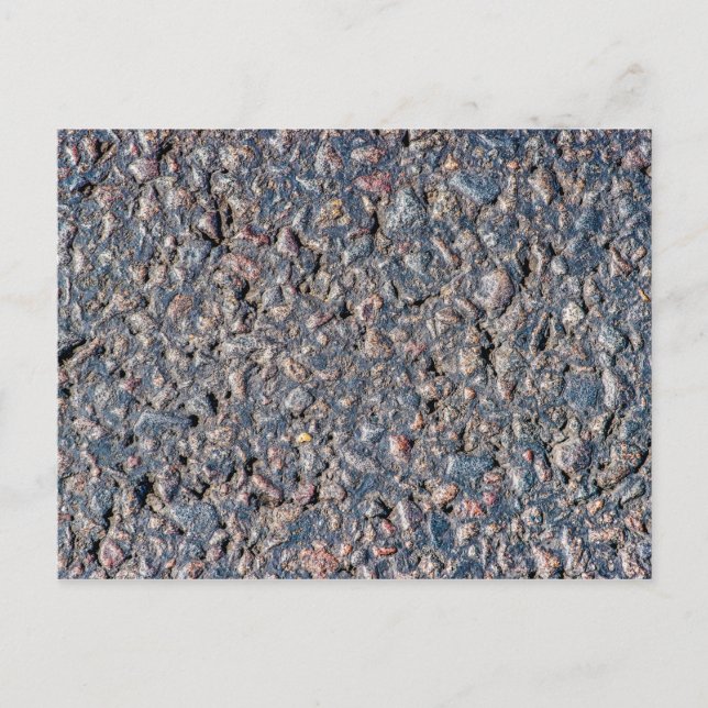 Asphalt- und Kies-Textur Postkarte (Vorderseite)