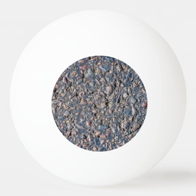 Asphalt- und Kies-Textur Tischtennisball (Vorderseite)
