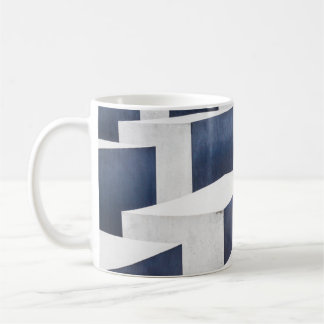 Asphaltdecke aus weißem Beton Kaffeetasse