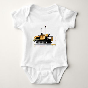 Asphaltstraßenbetoniermaschinenvektor Baby Strampler