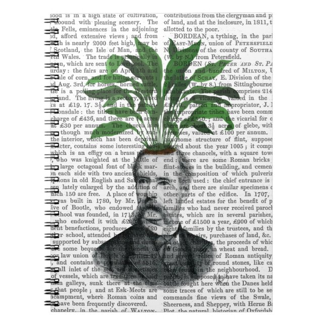 Aspidistra Head Pflanzen Head Notizblock (Vorderseite)