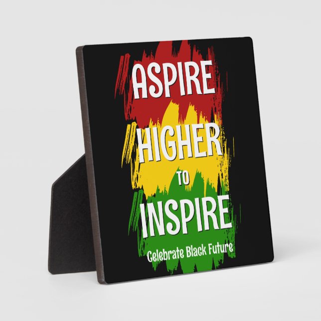 ASPIRE HIGHER INSPIRIER Black History Month Fotoplatte (Vorderseite)