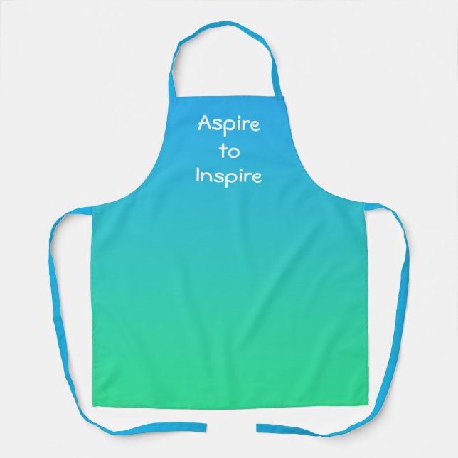 Aspire pour inspirer le tablier de dégradé Turquoi (Recto)
