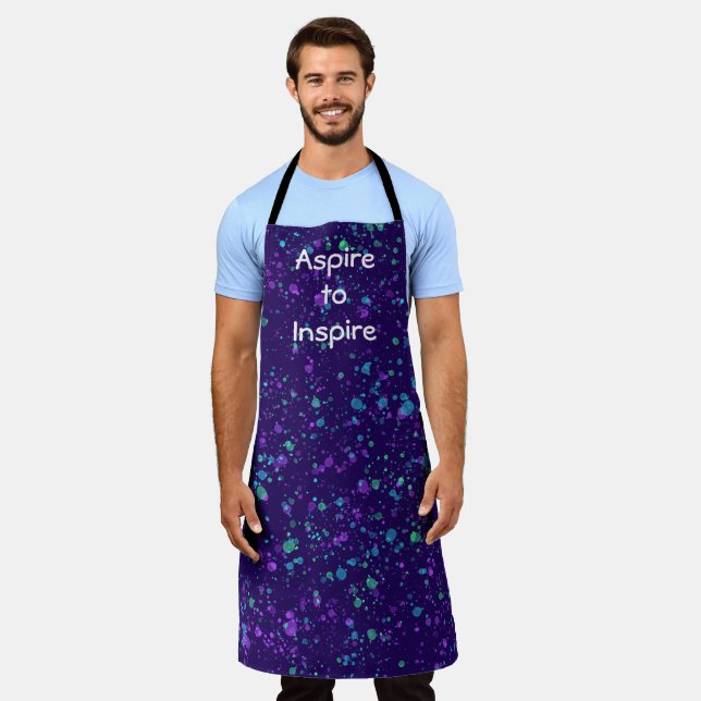 Aspire to Inspirier - Paint Spritzer Schürze (Getragen)