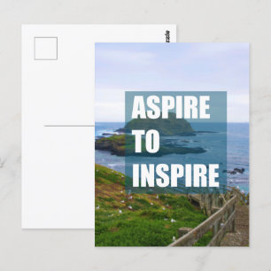 Aspire to inspirier postkarte