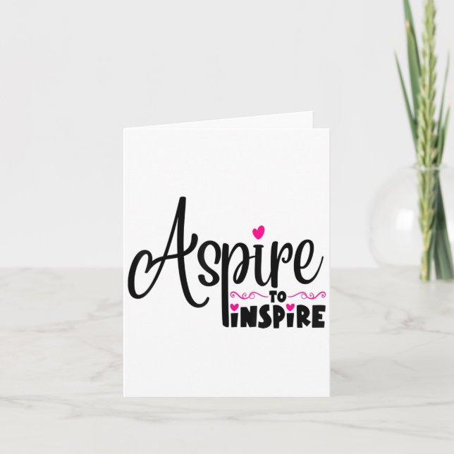 Asre To Insre Sitive Motivational Gift Tee  Karte (Vorderseite)