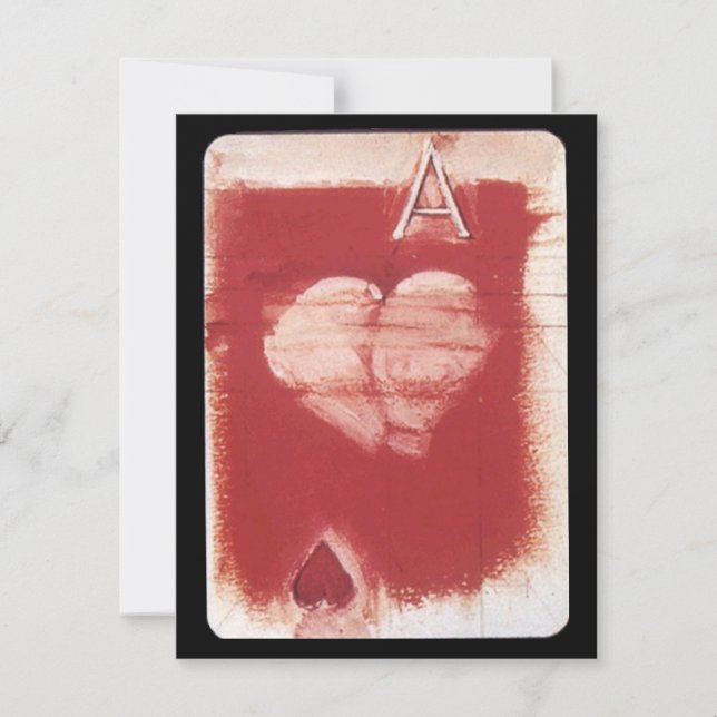 Ass of Hearts Playing Card Game Party Einladung (Vorderseite)