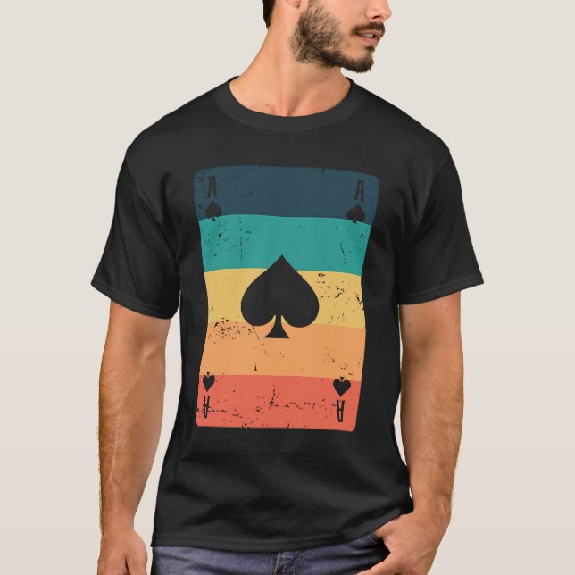 Ass-Poker oder Skat-Kartenspiel T-Shirt (Vorderseite)