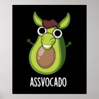 Ass vocado Funny Avocado Pun Dark BG
