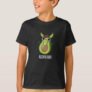Ass-Vocado Lustiger Avocado-Spruch Dunkler Hinterg T-Shirt