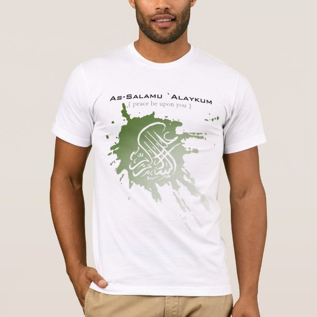 Assalamu 'alaikum - arabische Kalligraphie Kunst T-Shirt (Vorderseite)
