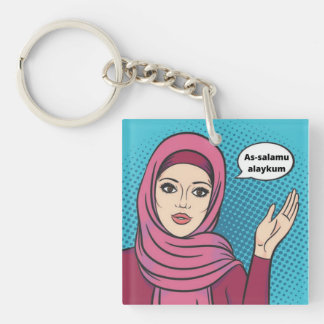 Assalamu Alaykum - Muslim Girl in Hijab  Schlüsselanhänger