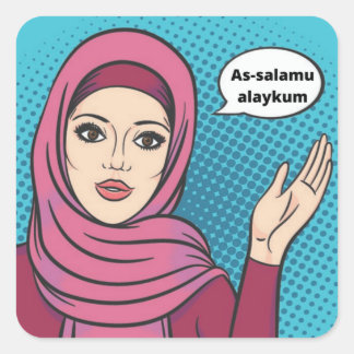 Assalamu Alaykum - Musulmane en hijab Sticker