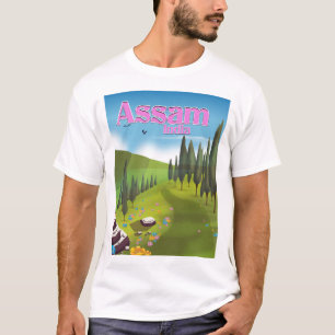 Assam India Reiseplakat drucken. T-Shirt