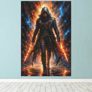 Assassin Lié aux Flammes Impression sur Toile de