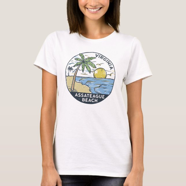 Assateague Beach Virginia Vintager T - Shirt (Vorderseite)