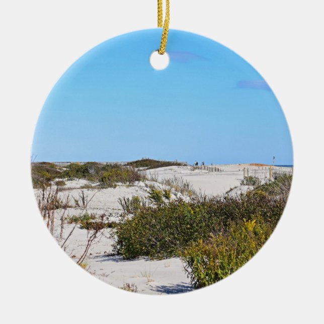 Assateague Island Beach Céramique Ornement de Noël (Devant)