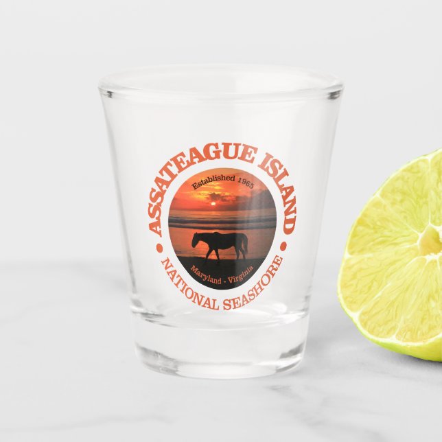 Assateague Island National Seashore Schnapsglas (Vorderseite)