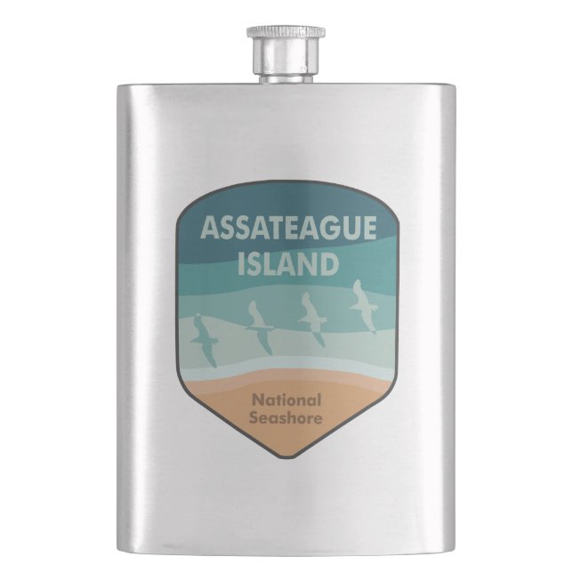 Assateague Island National Seashore Seagulas Flachmann (Vorderseite)