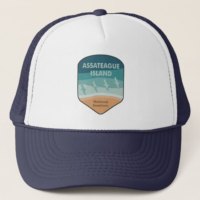 Assateague Island National Seashore Seagulas Truckerkappe (Vorderseite)