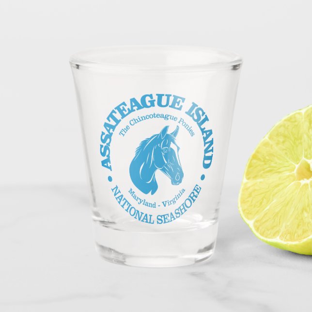 Assateague Island (Pony) Schnapsglas (Vorderseite)