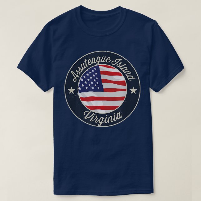 Assateague Island - T-shirt souvenir patriotique d (Design devant)
