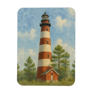 Assateague Leuchtturm Aquarell Magnet