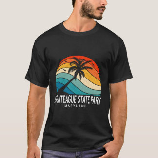 Assateague Staat Park Maryland Beach Palm Tree T-Shirt