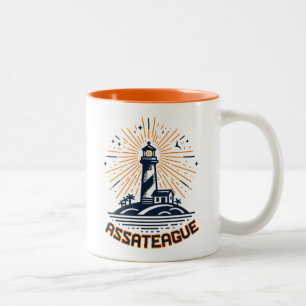 Assateague Virginia Leuchtturm Sonnenaufgang Zweifarbige Tasse