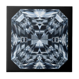 Asscher-Cut Diamond Macro - Spiegelhalle Fliese
