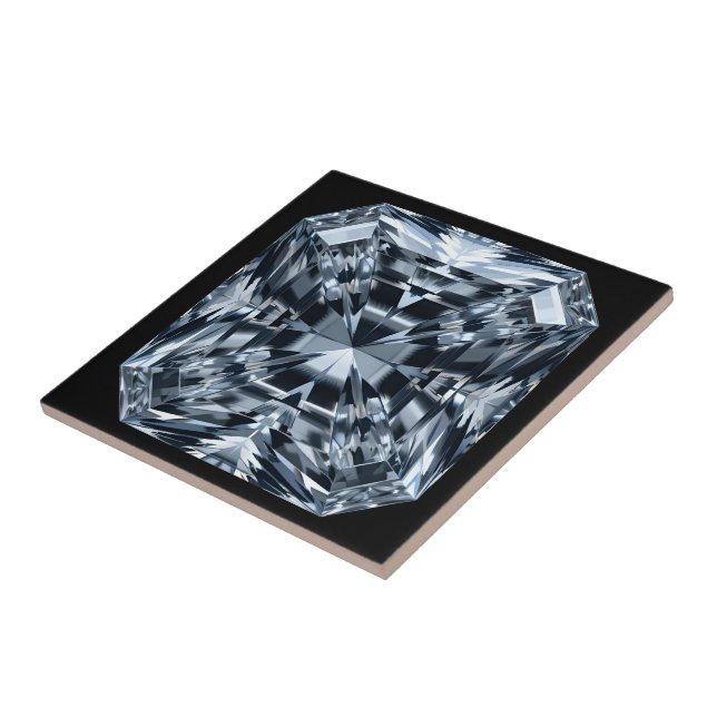 Asscher-Cut Diamond Macro - Spiegelhalle Fliese (Seite)