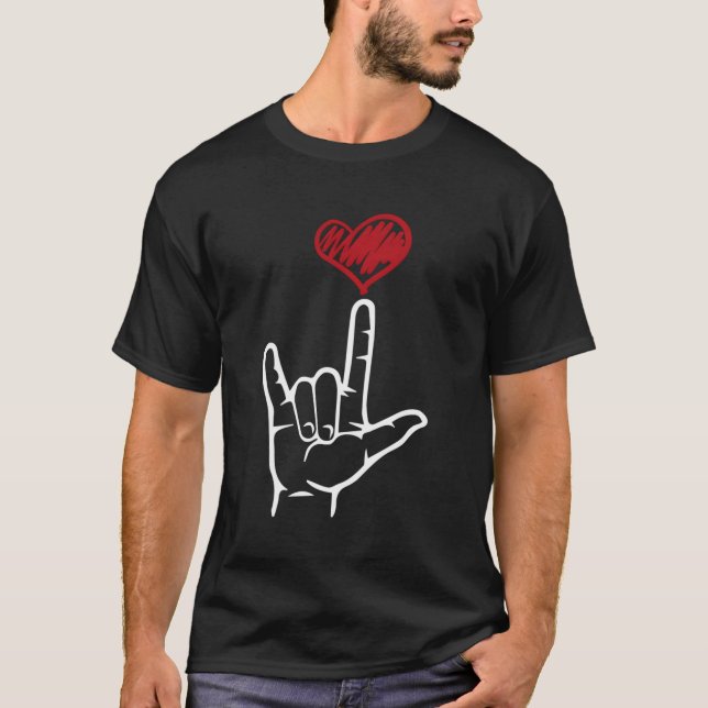Asse ich Liebe, dass du die amerikanische Gebärden T-Shirt (Vorderseite)