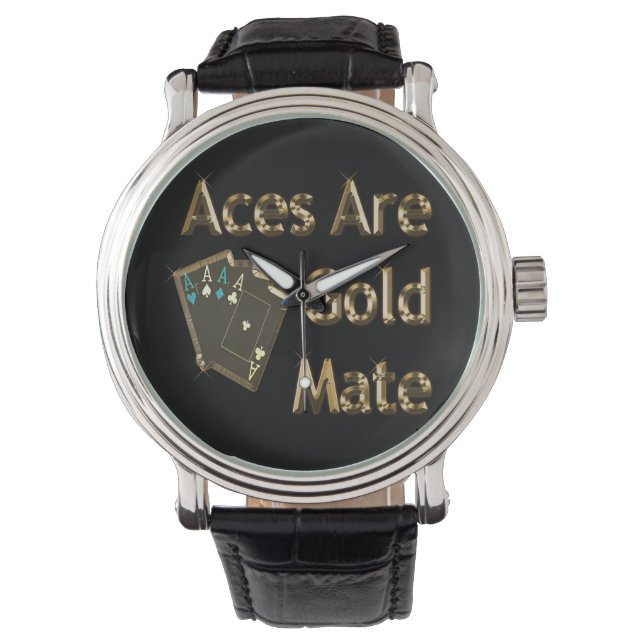 Asse sind Gold-Mate, Armbanduhr (Vorderseite)