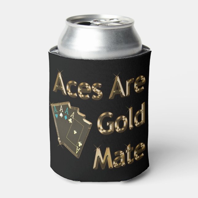 Asse sind goldene goldene Poker, Dosenkühler (Kanne Vorderseite)