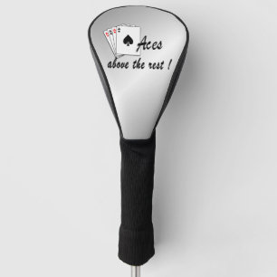 Asse über dem Silber der Erholung Golf Headcover
