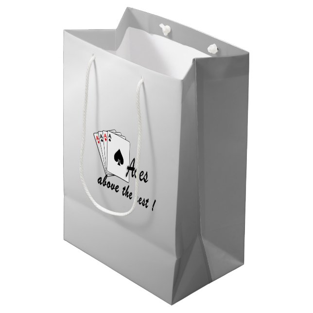 Asse über dem Silber der Erholung Mittlere Geschenktüte (Vorderseite Schrägansicht)