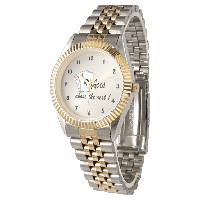Asse über der Erholung Gold Armbanduhr (Schrägansicht)