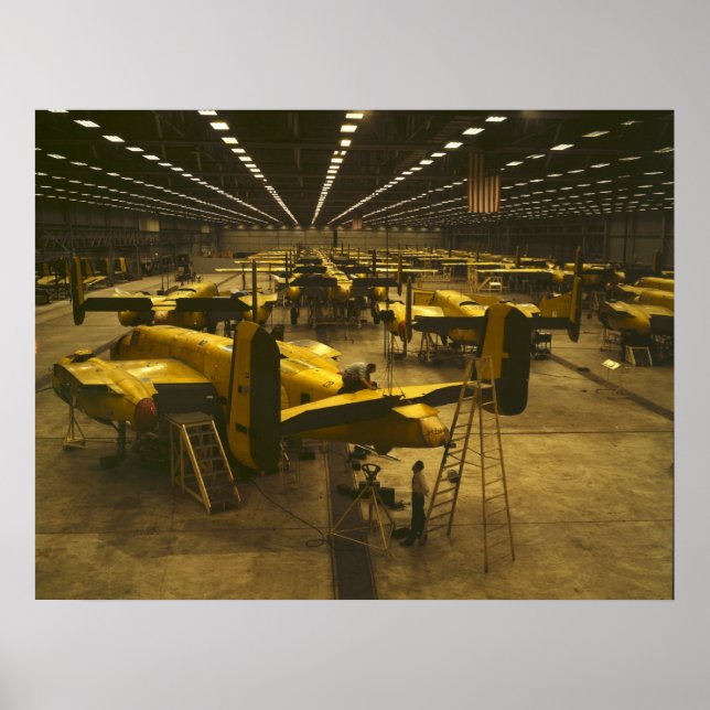 Assembling B-25 Bombers Poster (Vorne)