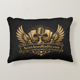 AsseRadio schwarz und gold Dekokissen