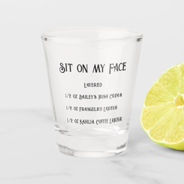 Asseyez-vous sur mon visage nouveauté verre tourné (Devant)