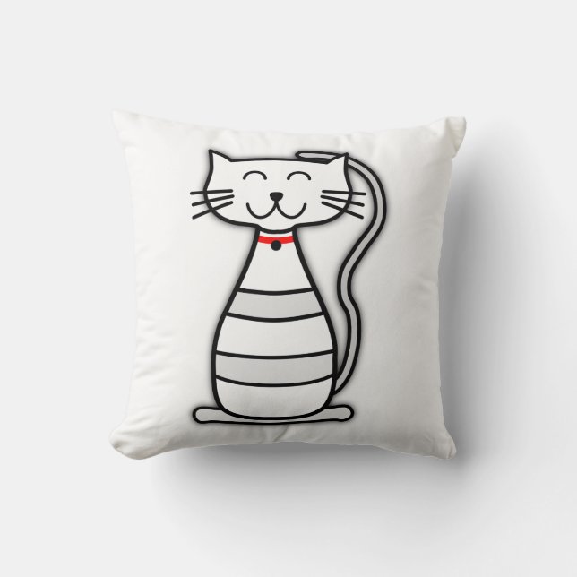 Asseyez-vous sur un bel oreiller à lancer Kitty (Recto)