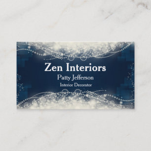 Assez bleu et blanc perle le carte de visite