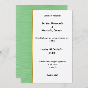 ASSEZ BRUSÉ VERT OR TRIM INVITATION
