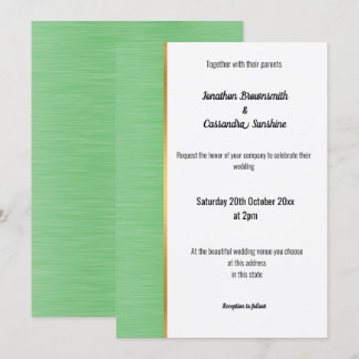 ASSEZ BRUSÉ VERT OR TRIM INVITATION