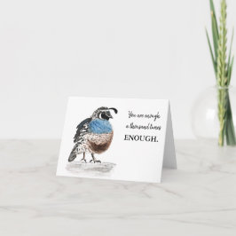 -Assez- Carte de voeux Quail