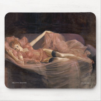"ASSEZ DANS" le tapis de souris de pin-up ROSE de