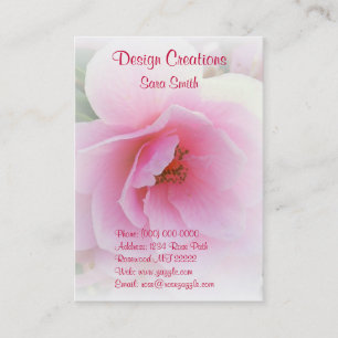 Assez dans les cartes de visite roses