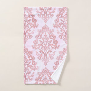 Assez en rose motif damassé victorien à l'aquarell